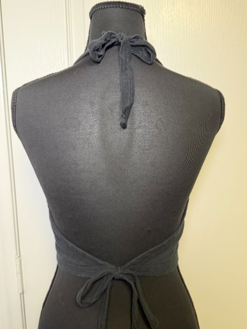 LA Hearts Black Crescent Moon Halter Crop Top Whimsigoth Boho Size L - Picture 4 of 6